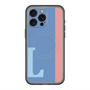 スリムプロテクションプレミアムケース with MagSafe［ オリジナル - initial color line - L blue ］