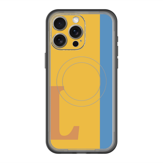 スリムプロテクションプレミアムケース with MagSafe［ オリジナル - initial color line - L orange ］