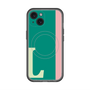 スリムプロテクションプレミアムケース with MagSafe［ オリジナル - initial color line - L green ］