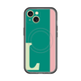 スリムプロテクションプレミアムケース with MagSafe［ オリジナル - initial color line - L green ］