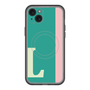 スリムプロテクションプレミアムケース with MagSafe［ オリジナル - initial color line - L green ］