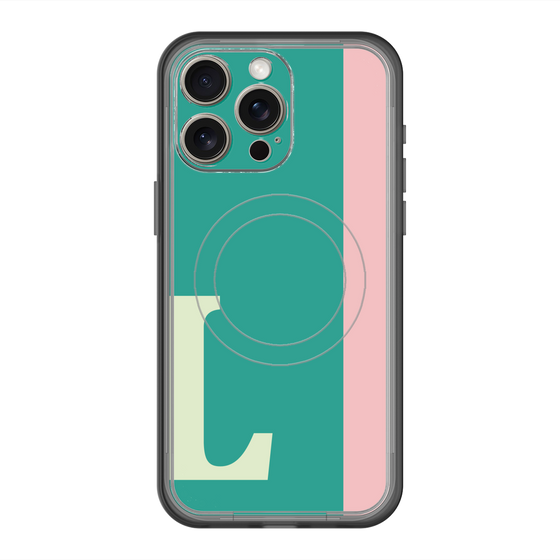 スリムプロテクションプレミアムケース with MagSafe［ オリジナル - initial color line - L green ］