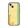 スリムプロテクションプレミアムケース with MagSafe［ オリジナル - initial color line - L yellow ］
