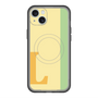 スリムプロテクションプレミアムケース with MagSafe［ オリジナル - initial color line - L yellow ］
