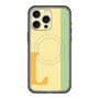 スリムプロテクションプレミアムケース with MagSafe［ オリジナル - initial color line - L yellow ］