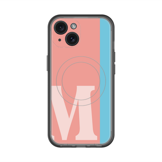スリムプロテクションプレミアムケース with MagSafe［ オリジナル - initial color line - M pink ］