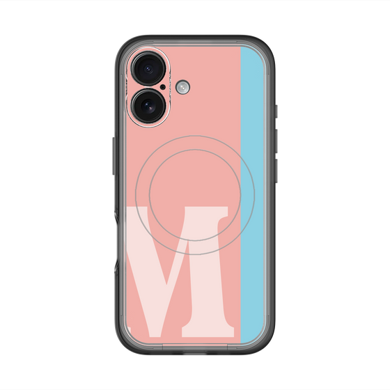 スリムプロテクションプレミアムケース with MagSafe［ オリジナル - initial color line - M pink ］
