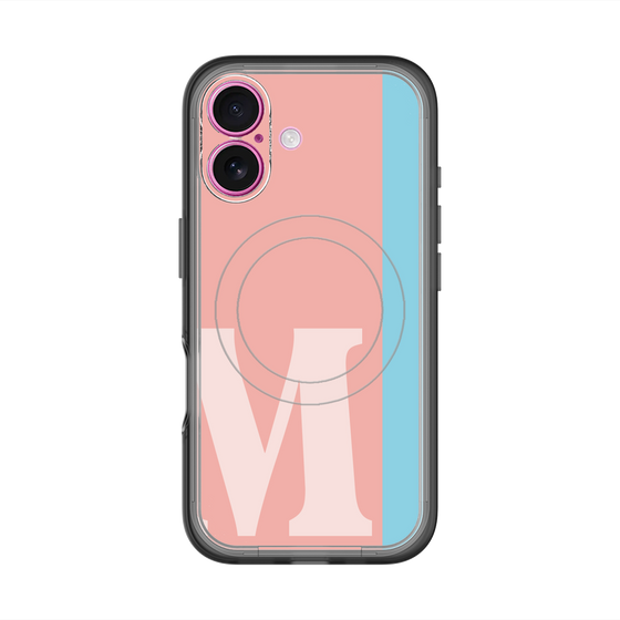 スリムプロテクションプレミアムケース with MagSafe［ オリジナル - initial color line - M pink ］