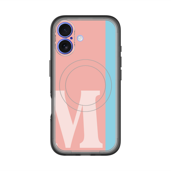 スリムプロテクションプレミアムケース with MagSafe［ オリジナル - initial color line - M pink ］