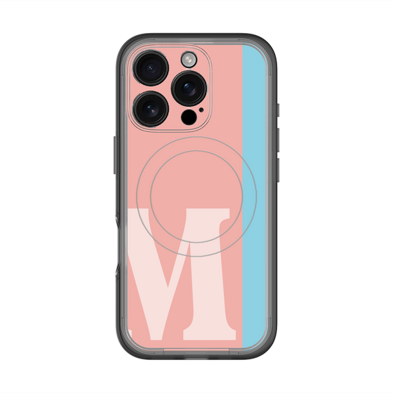 スリムプロテクションプレミアムケース with MagSafe［ オリジナル - initial color line - M pink ］