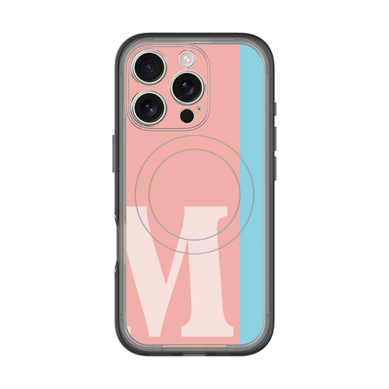 スリムプロテクションプレミアムケース with MagSafe［ オリジナル - initial color line - M pink ］
