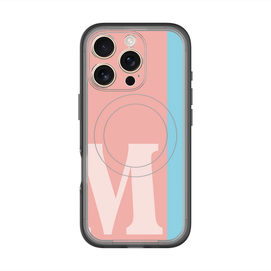 スリムプロテクションプレミアムケース with MagSafe［ オリジナル - initial color line - M pink ］