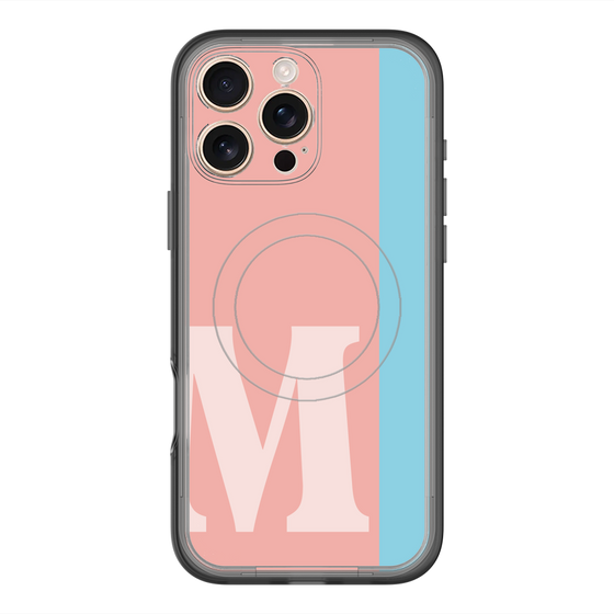 スリムプロテクションプレミアムケース with MagSafe［ オリジナル - initial color line - M pink ］