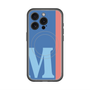 スリムプロテクションプレミアムケース with MagSafe［ オリジナル - initial color line - M blue ］