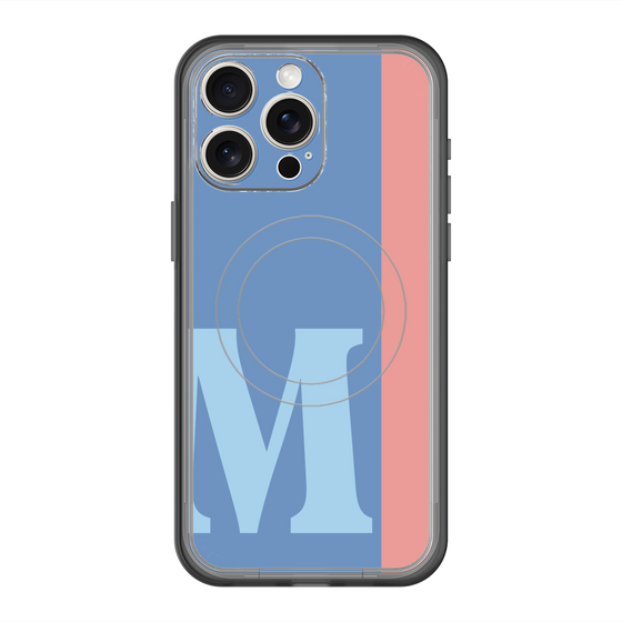 スリムプロテクションプレミアムケース with MagSafe［ オリジナル - initial color line - M blue ］