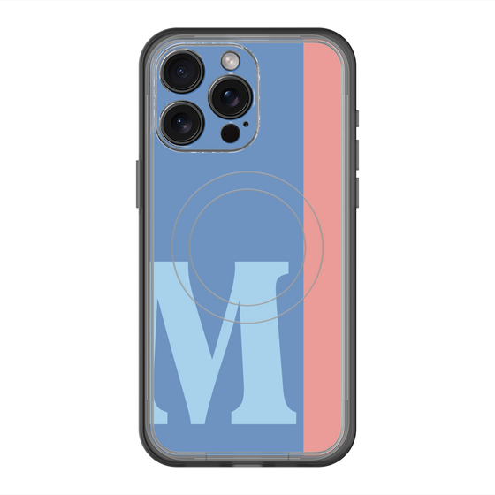 スリムプロテクションプレミアムケース with MagSafe［ オリジナル - initial color line - M blue ］