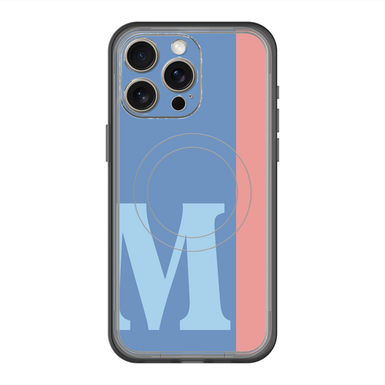 スリムプロテクションプレミアムケース with MagSafe［ オリジナル - initial color line - M blue ］