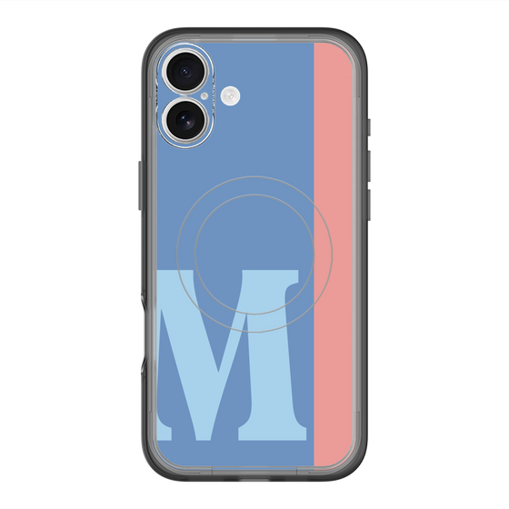 スリムプロテクションプレミアムケース with MagSafe［ オリジナル - initial color line - M blue ］