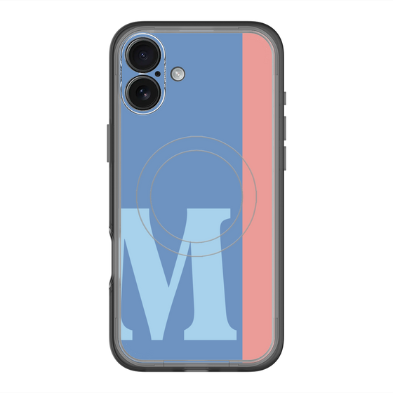 スリムプロテクションプレミアムケース with MagSafe［ オリジナル - initial color line - M blue ］