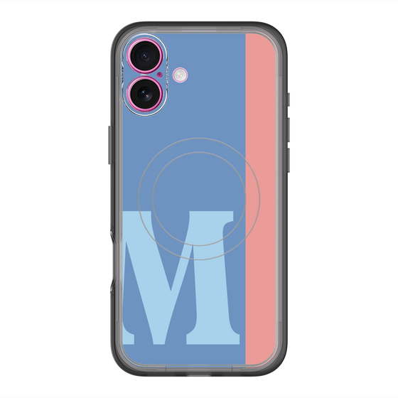 スリムプロテクションプレミアムケース with MagSafe［ オリジナル - initial color line - M blue ］