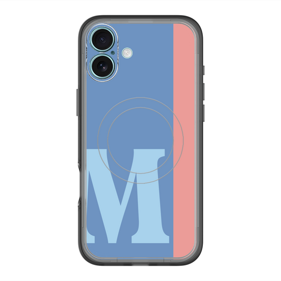 スリムプロテクションプレミアムケース with MagSafe［ オリジナル - initial color line - M blue ］