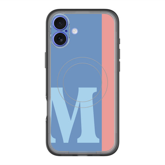 スリムプロテクションプレミアムケース with MagSafe［ オリジナル - initial color line - M blue ］