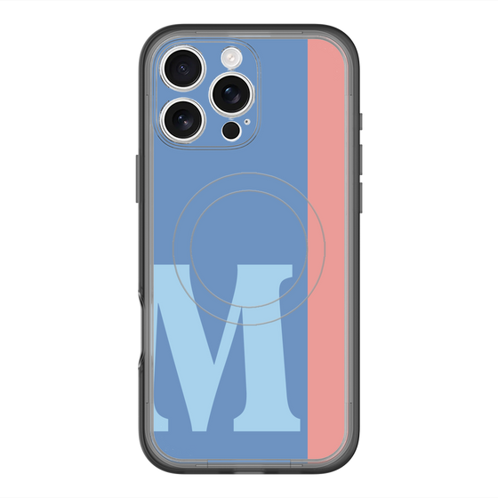 スリムプロテクションプレミアムケース with MagSafe［ オリジナル - initial color line - M blue ］
