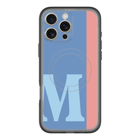 スリムプロテクションプレミアムケース with MagSafe［ オリジナル - initial color line - M blue ］