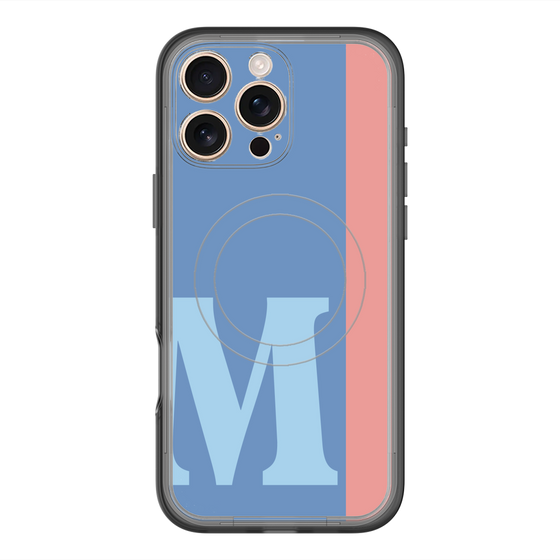 スリムプロテクションプレミアムケース with MagSafe［ オリジナル - initial color line - M blue ］