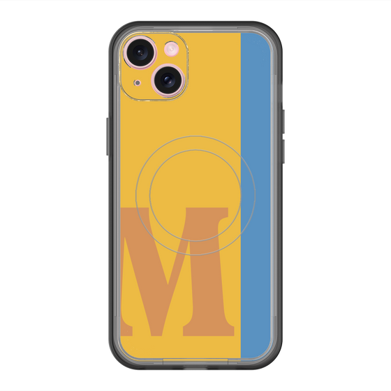 スリムプロテクションプレミアムケース with MagSafe［ オリジナル - initial color line - M orange ］