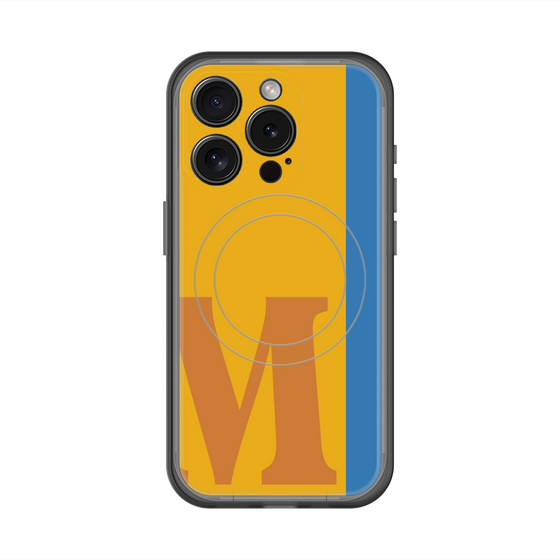 スリムプロテクションプレミアムケース with MagSafe［ オリジナル - initial color line - M orange ］