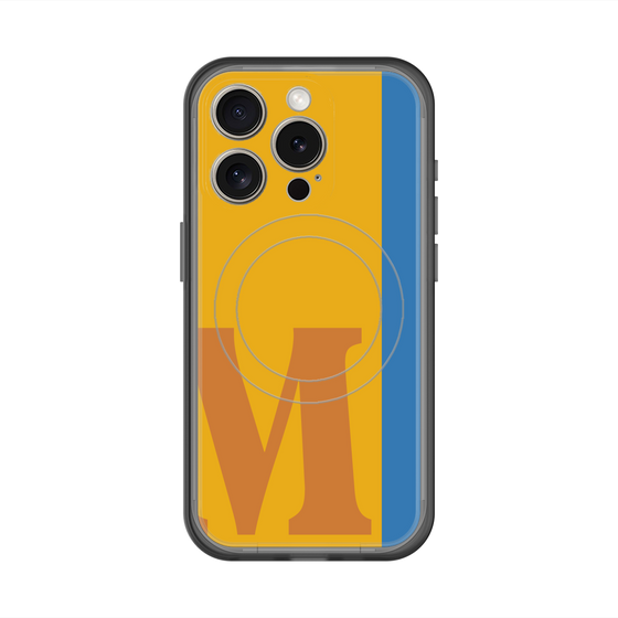 スリムプロテクションプレミアムケース with MagSafe［ オリジナル - initial color line - M orange ］