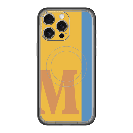 スリムプロテクションプレミアムケース with MagSafe［ オリジナル - initial color line - M orange ］