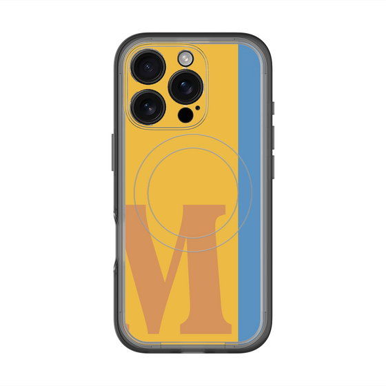 スリムプロテクションプレミアムケース with MagSafe［ オリジナル - initial color line - M orange ］
