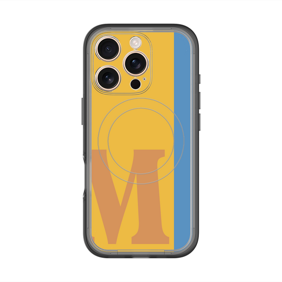 スリムプロテクションプレミアムケース with MagSafe［ オリジナル - initial color line - M orange ］