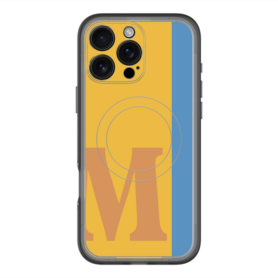 スリムプロテクションプレミアムケース with MagSafe［ オリジナル - initial color line - M orange ］