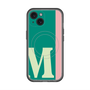 スリムプロテクションプレミアムケース with MagSafe［ オリジナル - initial color line - M green ］