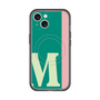 スリムプロテクションプレミアムケース with MagSafe［ オリジナル - initial color line - M green ］