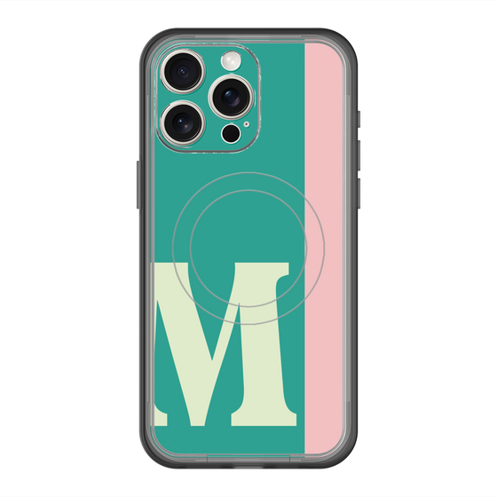 スリムプロテクションプレミアムケース with MagSafe［ オリジナル - initial color line - M green ］