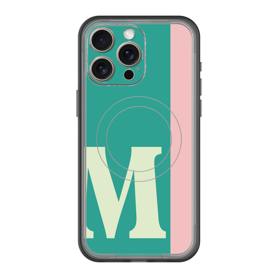スリムプロテクションプレミアムケース with MagSafe［ オリジナル - initial color line - M green ］