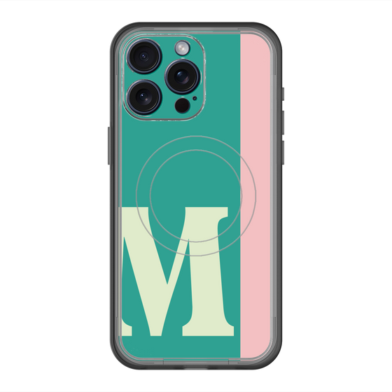 スリムプロテクションプレミアムケース with MagSafe［ オリジナル - initial color line - M green ］