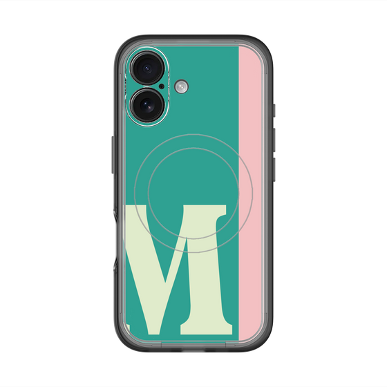 スリムプロテクションプレミアムケース with MagSafe［ オリジナル - initial color line - M green ］
