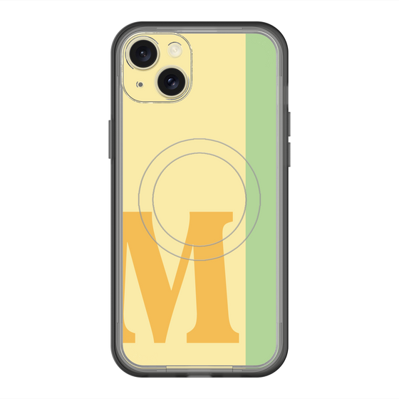 スリムプロテクションプレミアムケース with MagSafe［ オリジナル - initial color line - M yellow ］