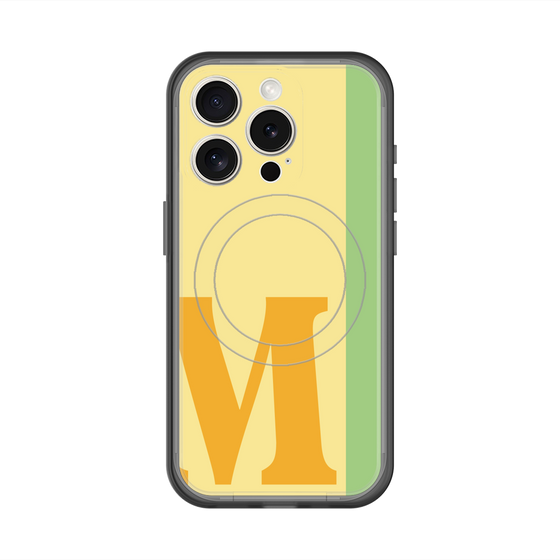 スリムプロテクションプレミアムケース with MagSafe［ オリジナル - initial color line - M yellow ］