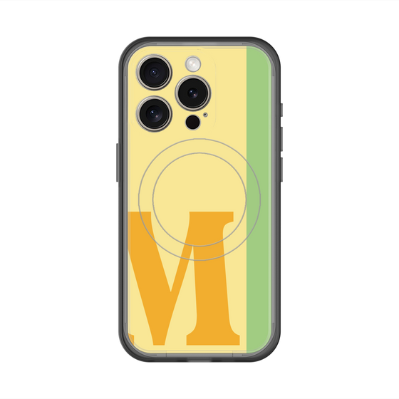 スリムプロテクションプレミアムケース with MagSafe［ オリジナル - initial color line - M yellow ］