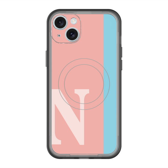 スリムプロテクションプレミアムケース with MagSafe［ オリジナル - initial color line - N pink ］