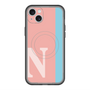 スリムプロテクションプレミアムケース with MagSafe［ オリジナル - initial color line - N pink ］