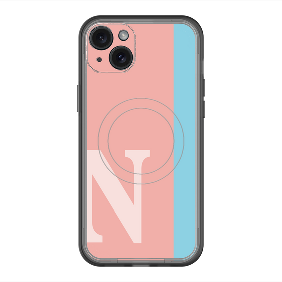 スリムプロテクションプレミアムケース with MagSafe［ オリジナル - initial color line - N pink ］