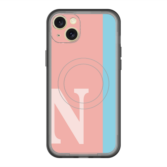 スリムプロテクションプレミアムケース with MagSafe［ オリジナル - initial color line - N pink ］