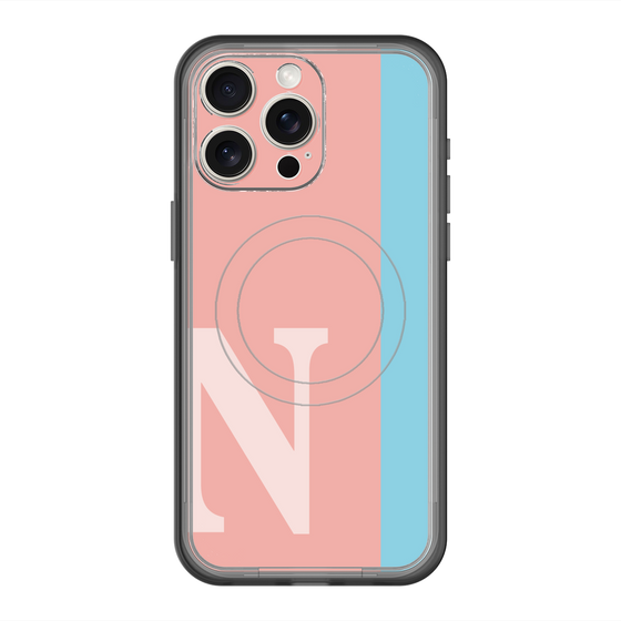 スリムプロテクションプレミアムケース with MagSafe［ オリジナル - initial color line - N pink ］